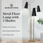 Sarantino Three Metal Shade Floor Lamp - Home & Garden > Lighting