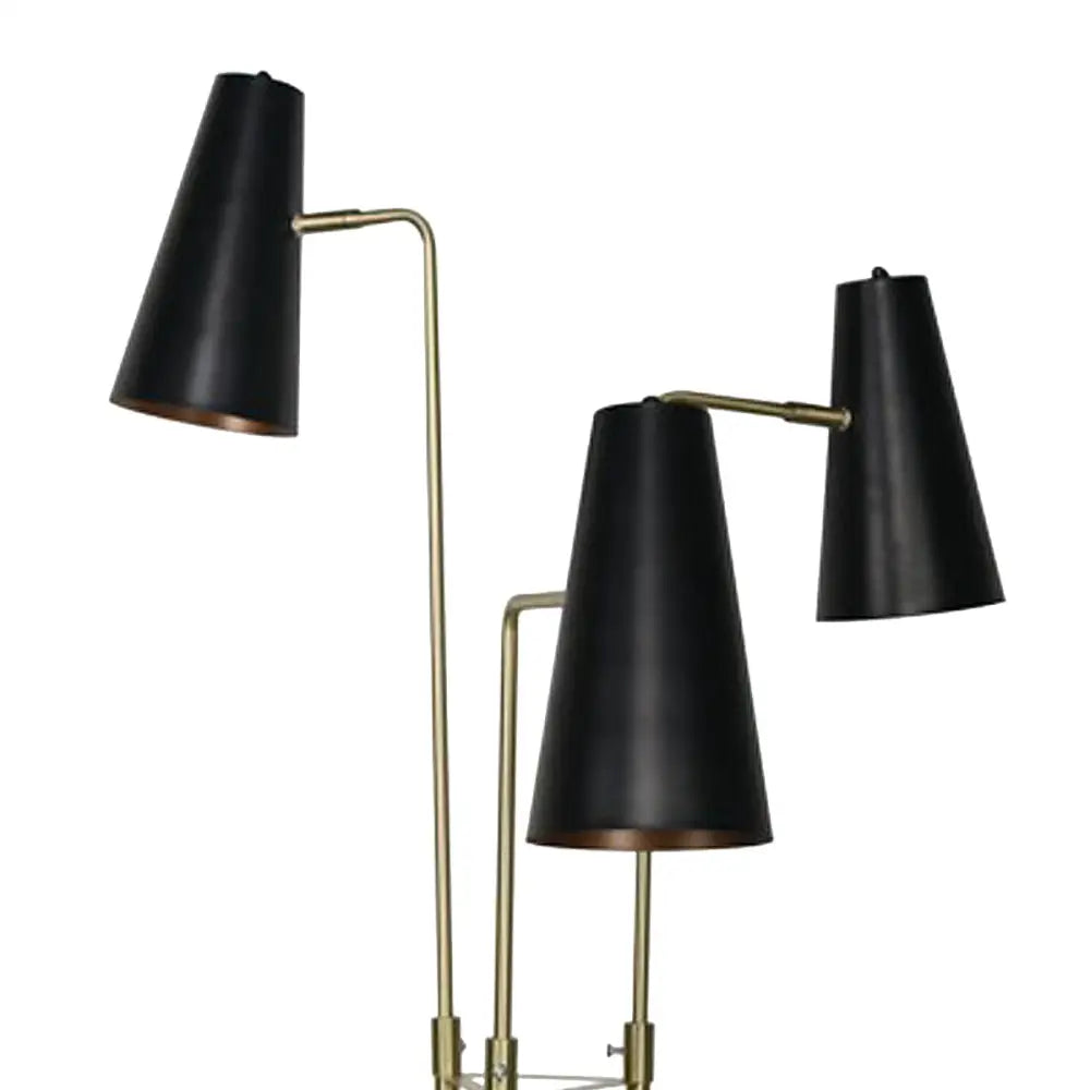 Sarantino Three Metal Shade Floor Lamp - Home & Garden > Lighting