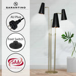Sarantino Three Metal Shade Floor Lamp - Home & Garden > Lighting
