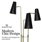 Sarantino Three Metal Shade Floor Lamp - Home & Garden > Lighting