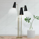 Sarantino Three Metal Shade Floor Lamp - Home & Garden > Lighting