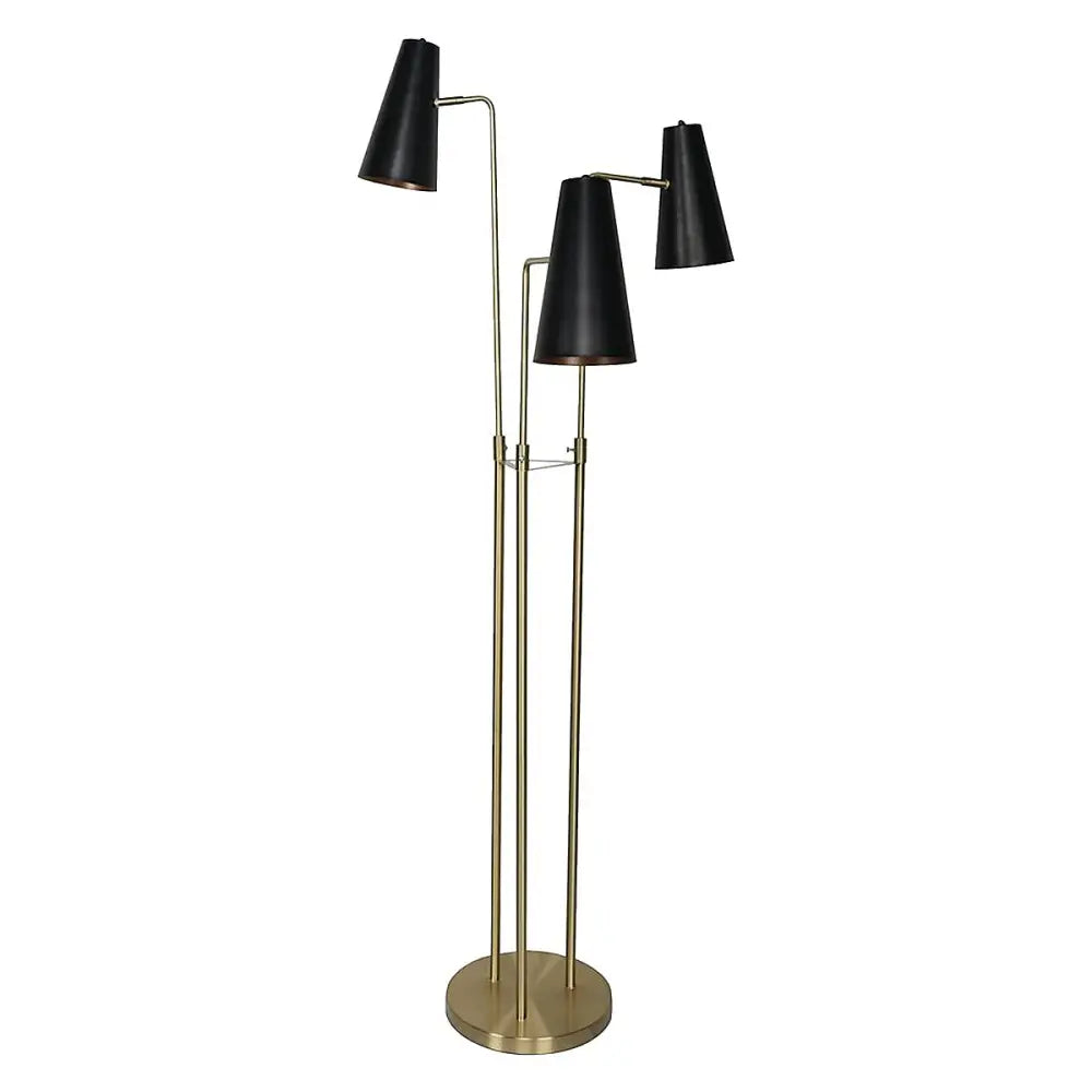 Sarantino Three Metal Shade Floor Lamp - Home & Garden > Lighting