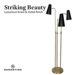 Sarantino Three Metal Shade Floor Lamp - Home & Garden > Lighting