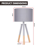 Sarantino Tripod Desk Lamp in Metal & Wood Nordic Minimalist Light - Home & Garden > Lighting