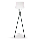 Sarantino Tripod Floor Lamp in Metal and Antique Brass - Home & Garden > Lighting