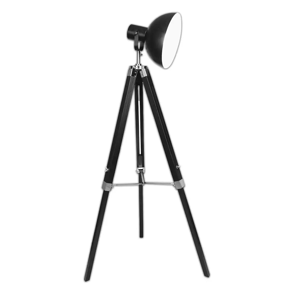 Sarantino Tripod Floor Spot Lamp Reading Adjustable Height Metal Black - Home & Garden > Lighting