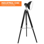 Sarantino Tripod Floor Spot Lamp Reading Adjustable Height Metal Black - Home & Garden > Lighting