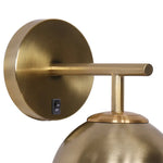 Sarantino Wall Lamp with Gold Metal Base and White Glass Shade - Home & Garden > Lighting