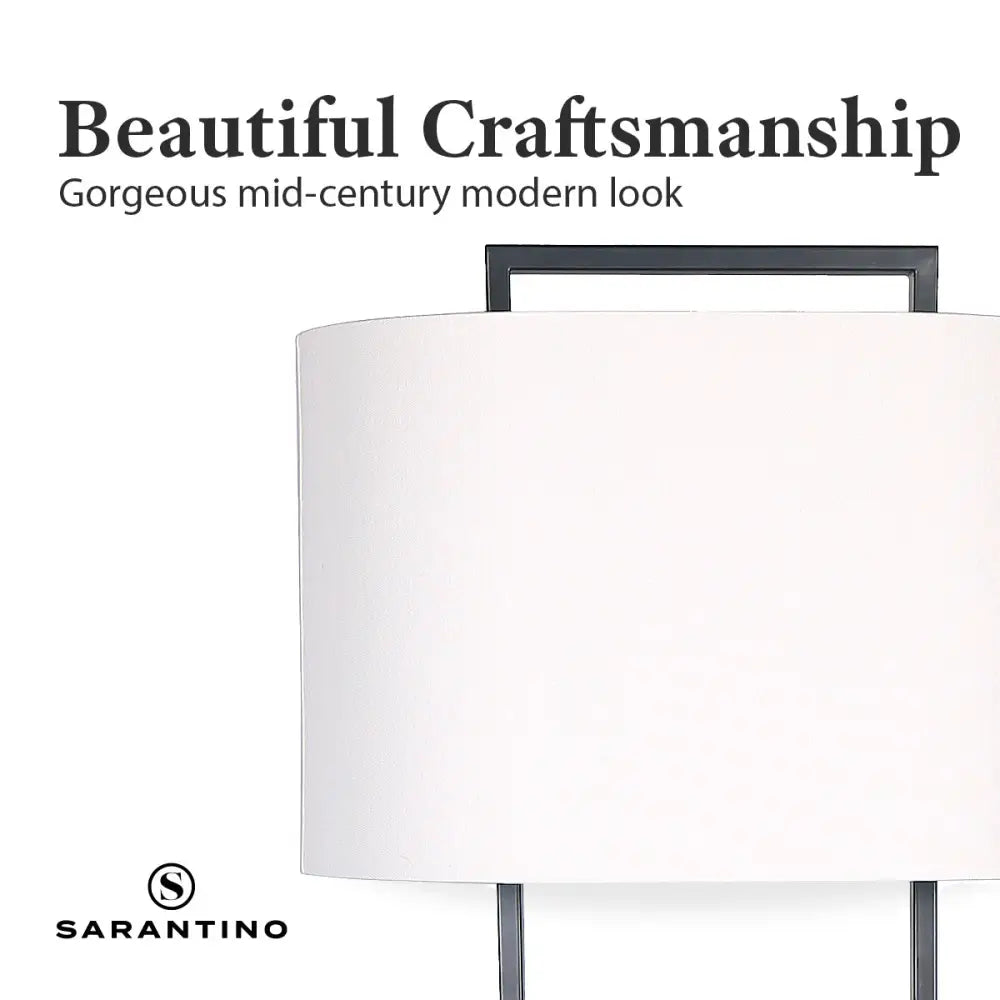 Sarantino Wood Floor Lamp in Cherry Finish - Home & Garden > Lighting