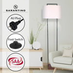 Sarantino Wood Floor Lamp in Cherry Finish - Home & Garden > Lighting