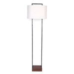 Sarantino Wood Floor Lamp in Cherry Finish - Home & Garden > Lighting