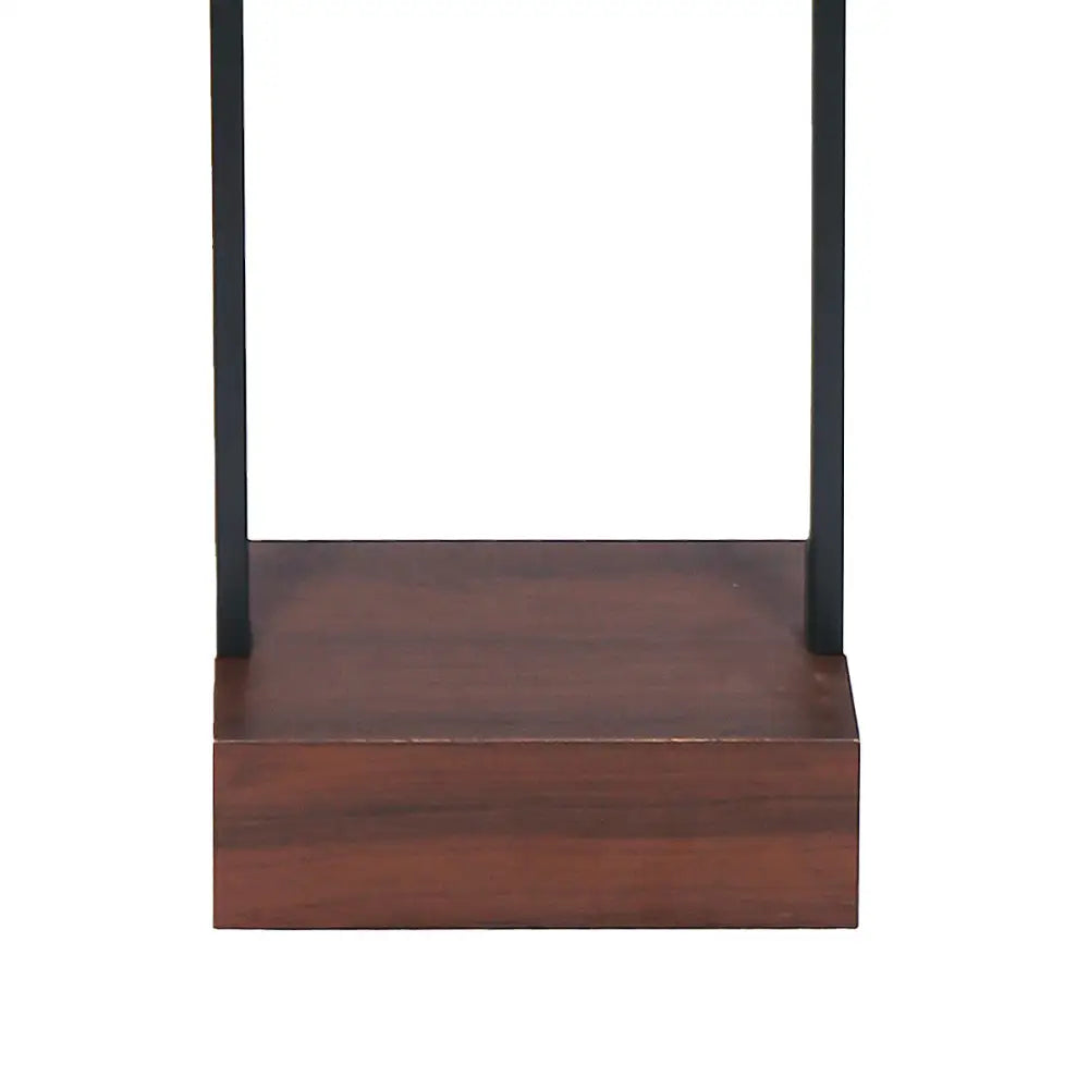 Sarantino Wood Floor Lamp in Cherry Finish - Home & Garden > Lighting
