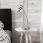 Sarla Table Lamp - Satin Chrome - Home & Garden > Lighting