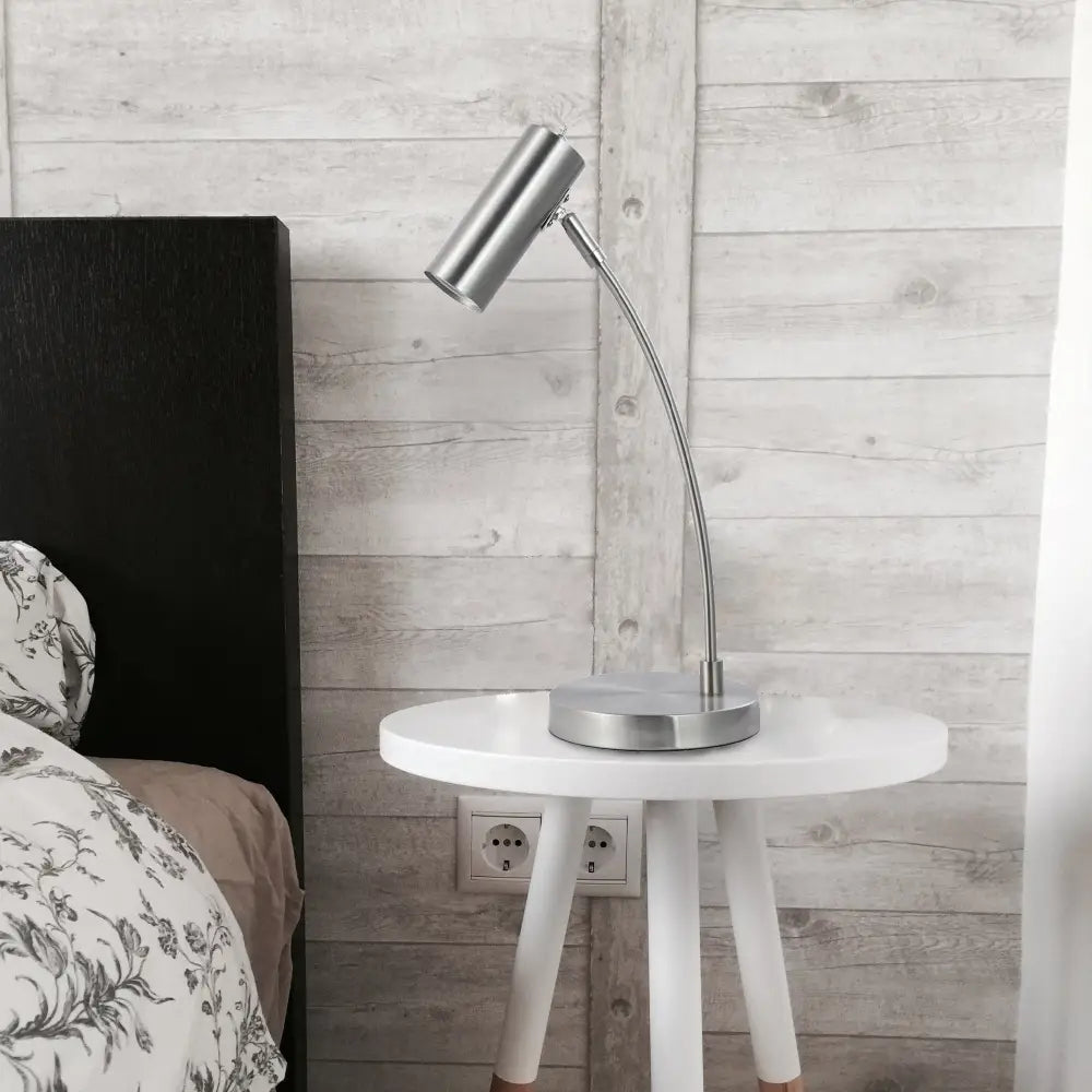 Sarla Table Lamp - Satin Chrome - Home & Garden > Lighting