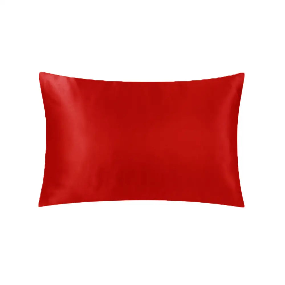 Satin Standard Pillowcase Red - Home & Garden > Bedding