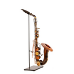 Saxophone Statue Display Ornament for Home Decor in Copper Finish - Home & Garden > Decor