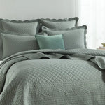 Scallop Jacquard Juniper Coverlet Set by Renee Taylor Queen/King - Home & Garden > Bedding > Bed Sheets