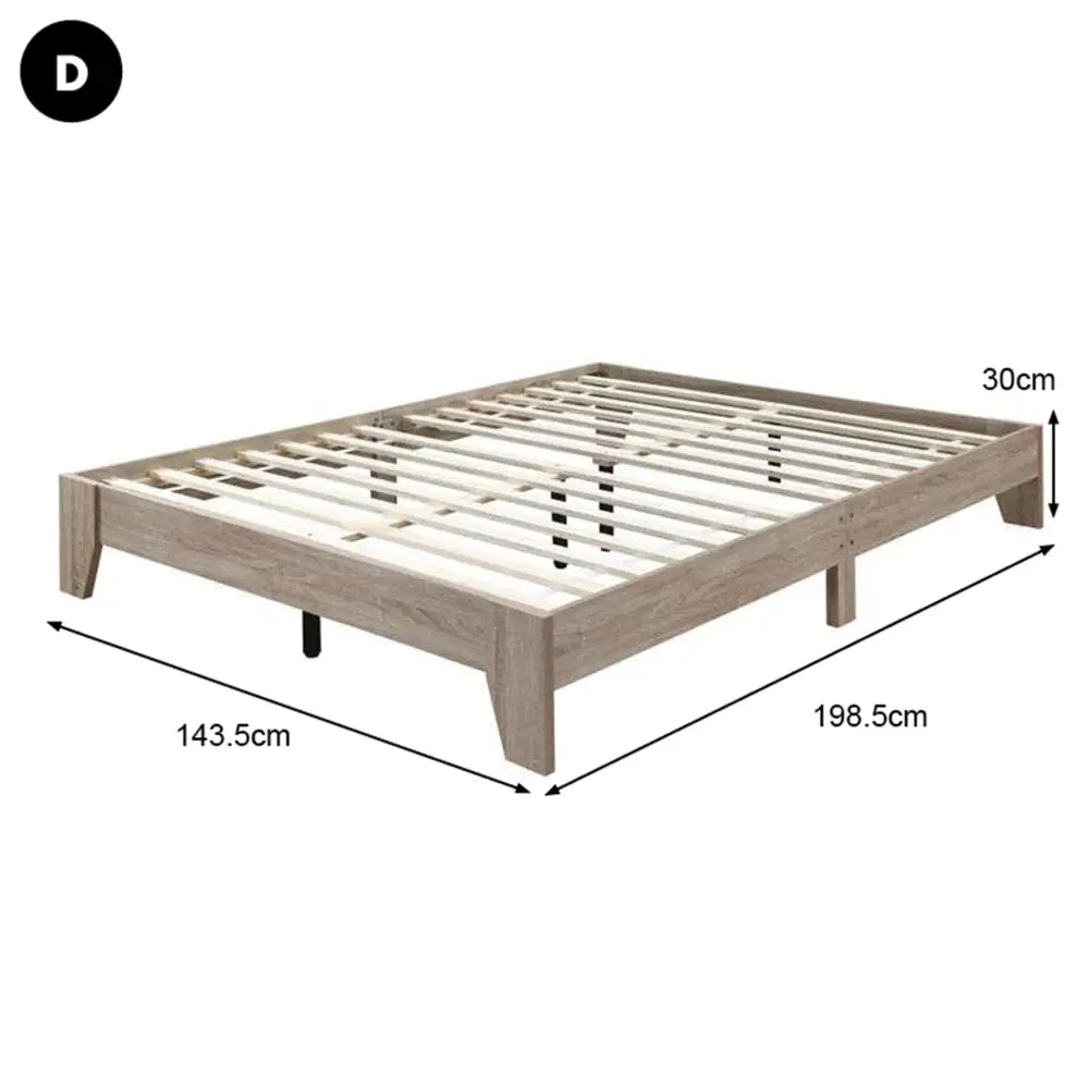 Scandi Bed Base - Double - Furniture > Bedroom > Beds & Bed Frames