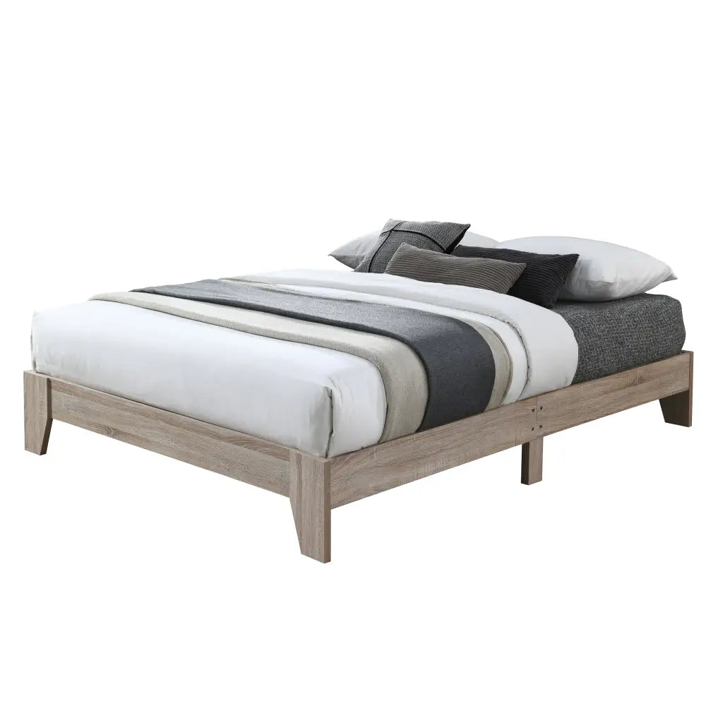 Scandi Bed Base - Queen - Furniture > Bedroom > Beds & Bed Frames