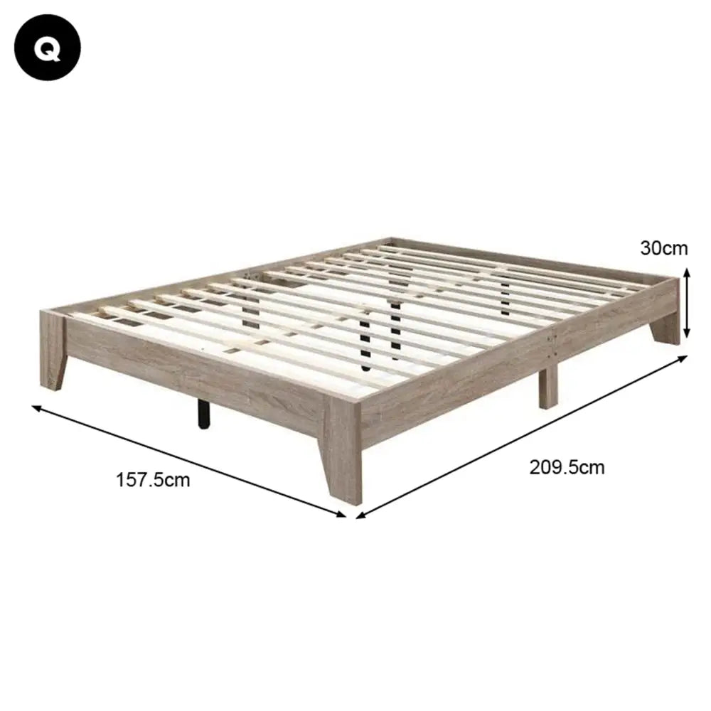 Scandi Bed Base - Queen - Furniture > Bedroom > Beds & Bed Frames