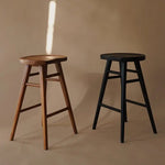 Scandinavian Timber Kitchen Counter Stool (Black) - Furniture > Bar Stools & Chairs > Table & Bar Stools
