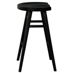 Scandinavian Timber Kitchen Counter Stool (Black) - Furniture > Bar Stools & Chairs > Table & Bar Stools