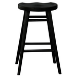 Scandinavian Timber Kitchen Counter Stool (Black) - Furniture > Bar Stools & Chairs > Table & Bar Stools