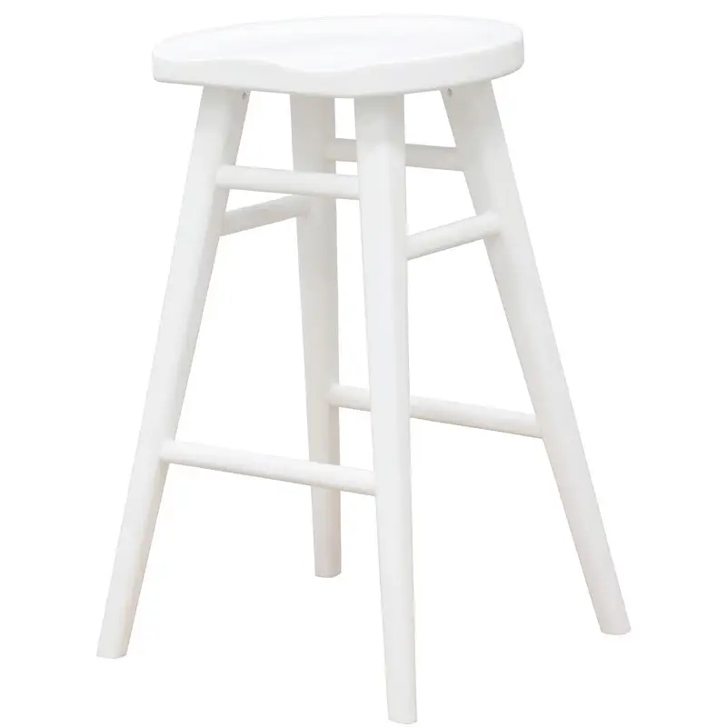 Scandinavian Timber Kitchen Counter Stool (White) - Home & Garden > Home & Garden Others