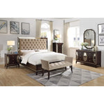 Scarlet 4pc King Bed Frame Bedroom Suite Bedside Tallboy Package Set - Timber - Furniture > Bedroom > Beds & Bed Frames