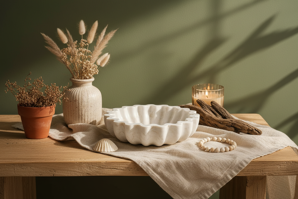 Sunday Tide Coastal Seafoam Bowl in Coastal Stone - view 5