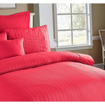 Seersucker King Size Quilt/Duvet Cover Set - Red - Home & Garden > Bedding > Duvet Covers