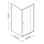 Semi Frameless Shower Screen (82~90)x 195cm & (98~101)x 195cm Side AS/NZS Glass - Furniture > Bathroom > Shower Heads &