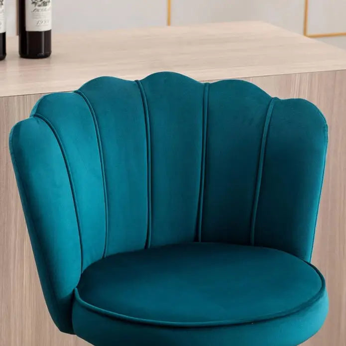 SERENITà Swivel Bar Stools Bar Height Set of 2 Adjustable Upholstered Counter Barstool Velvet Bar Chairs with Back/Gold