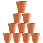 10x 5cm Flower Pot Pots Clay Ceramic Plant Drain Hole Succulent Cactus Nursery Planter - Home & Garden > Garden