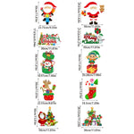 Set of 10 Christmas Hanging Door Decorations - Santa Snowman Stocking and Gingerbread Ornaments (3 set 30 pieces)