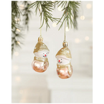 Set of 10 Christmas Ornaments -Gold & Rose Gold Holiday Tree Decorations - Occasions > Christmas > Christmas Decorations