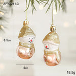 Set of 10 Christmas Ornaments -Gold & Rose Gold Holiday Tree Decorations - Occasions > Christmas > Christmas Decorations