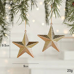 Set of 10 Christmas Ornaments -Gold & Rose Gold Holiday Tree Decorations - Occasions > Christmas > Christmas Decorations
