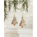 Set of 10 Christmas Ornaments -Gold & Rose Gold Holiday Tree Decorations - Occasions > Christmas > Christmas Decorations