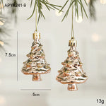 Set of 10 Christmas Ornaments -Gold & Rose Gold Holiday Tree Decorations - Occasions > Christmas > Christmas Decorations