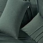 Set of 2 100% Jersey Cotton Soft Breathable Stretchy Standard Pillowcase - Forest Green - Home & Garden > Bedding >