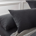 Set of 2 100% Jersey Cotton Soft Breathable Stretchy Standard Pillowcase - Black Marble - Home & Garden > Bedding >