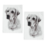 Set of 2 Delightful Dogs Cotton Kitchen Tea Towels 50 x 70 cm Labrador - Home & Garden > Kitchenware