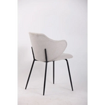 Set of 2 Dining Chairs Fabric with Metal Legs in Ivory Beige - Furniture > Bar Stools & Chairs > Arm Chairs & Recliners