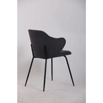 Set of 2 Dining Chairs in Graphite - Furniture > Bar Stools & Chairs > Arm Chairs & Recliners