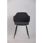 Set of 2 Dining Chairs in Graphite - Furniture > Bar Stools & Chairs > Arm Chairs & Recliners