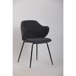Set of 2 Dining Chairs in Graphite - Furniture > Bar Stools & Chairs > Arm Chairs & Recliners
