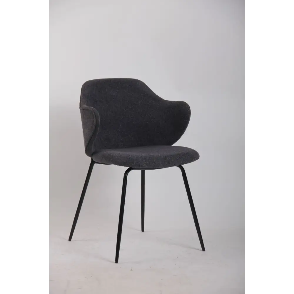 Set of 2 Dining Chairs in Graphite - Furniture > Bar Stools & Chairs > Arm Chairs & Recliners