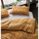 100% Premium Microfibre Tufted Standard Pillowcases - Set of 2 Luxurious Standard Pillow Cover with Elegant Design