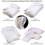 Set of 2 Stain Resistant Pillow Protectors King - Home & Garden > Bedding
